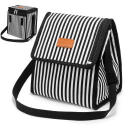 LOVEVOOK fashion Canvas picnic bags keep warm and cool school lunch bags 2022 waterproof custom women cooler bags