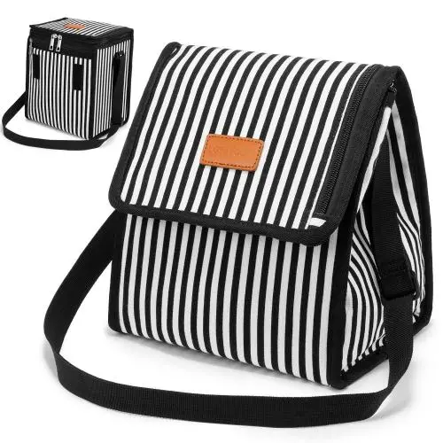 LOVEVOOK fashion Canvas picnic bags keep warm and cool school lunch bags 2022 waterproof custom women cooler bags