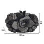 Custom design  2024 black Flower hollow diamond evening banquet crystal bag women's handbag Clutch Purse