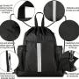 KBW760 Outdoor Sports Backpack Lightweight Foldable Drawstring Gym Bag Basketball Football Training Bag Travel Luggage Bag