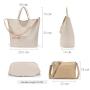 LOVEVOOK Female Large Totes Bags Pure Foldable Soft PU Leather Crossbody purses for Women bags Set Women Handbags Shoulder Bag