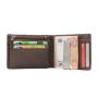 Factory Wholesale Business Travel Waterproof RFID Genuine Leather Men Money Clip Card Wallet With Double Flap Design