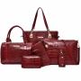 KBW339 2023 Wholesale New Fashion Shoulder Women's Bags Retro Large-capacity Crocodile Mother and Child Package Six Sets