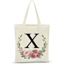 Gelory Recycled Large Book Tote Gift Bag Eco Friendly Women Canvas Tote Bags Reusable Grocery Shopping Bags