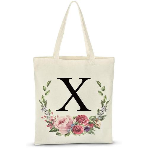 Gelory Recycled Large Book Tote Gift Bag Eco Friendly Women Canvas Tote Bags Reusable Grocery Shopping Bags
