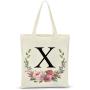 Gelory Recycled Large Book Tote Gift Bag Eco Friendly Women Canvas Tote Bags Reusable Grocery Shopping Bags