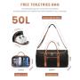 LOVEVOOK fashion 2pcs/set quilted carry on travel duffle bag with transparent toiletry pouch luggage travel duffel bag for women