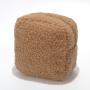 Multi-color cute fluff storage bag cosmetic bag pink polar fluffy comfortable fur cosmetic bag customizable chenille pearl patch