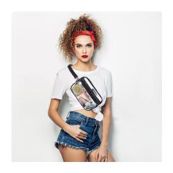 Custom New Design Sports Running Outdoor Bum Waist Belt Bag Travel Portable PVC Clear Fanny Pack Waist Bag