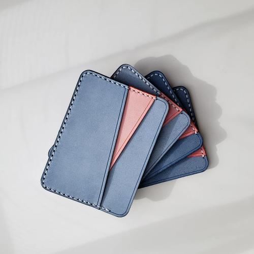 Minimalist Leather Credit Card Holder RFID Blocking Mini Wallet Ultra Slim Card Holder Wallet