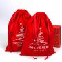 Wholesale Luxury Large Velvet Dust Weeding Gift Packaging Drawstring Bag Red Velvet Clothes Shoe Pouch