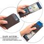 RFID blocking Bi-fold vintage leather Slim Men's Money Clip Front Pocket Wallet with 7 Credit Card Slots