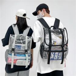 ZR807 Unisex Schoolbag Backpack Transparent Laptop Bag Funny Ghost PVC High Quality Zipper Waterproof Fashion Backpack Halloween