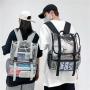 ZR807 Unisex Schoolbag Backpack Transparent Laptop Bag Funny Ghost PVC High Quality Zipper Waterproof Fashion Backpack Halloween