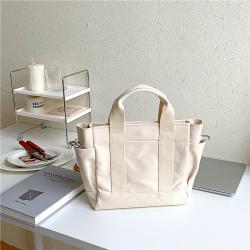 Wholesale Designer Handbag Fashion Casual Shoulder Messenger Bag Large Capacity Soft Canvas Bucket Tote Bag For Women