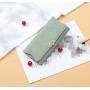 ZWY269 Customizable Women Tri-fold PU Leather Long Wallet Fashion Solid Color Clutch Bag Wholesale New Waterproof Money Clip