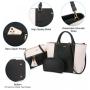 LOVEVOOK 2021 luxury Custom Logo PU Leather 3pcs Tote Handbag Sets large capacity Ladies Hand Bags Women Purse and Handbags