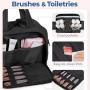 Custom logo Puffy Cosmetic Makeup Bag Organizer Lightweight Large Wide-open Travel Toiletry Bag for Women 2024