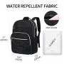Custom Trendy Solid Color Multi-pocket Quilted Travel Knapsack Commuting Laptop Backpack With USB Charging Port