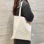 Custom Design  Reusable Cotton Canvas Beach Bag For Women Canvas Tote Shopping Cloth Handle Dust Cotton Bags