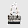 2024 Factory New Customized Vegan Ladies Handbags Hot Sale Chain Tweed Ladies Shoulder Bag Business Women Normal Use Tote Bag