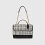 2024 Factory New Customized Vegan Ladies Handbags Hot Sale Chain Tweed Ladies Shoulder Bag Business Women Normal Use Tote Bag