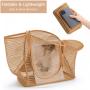 LX073 Summer Travel Mesh Beach Bag for Beach Vacation Swimming Family Travel Essentials Mesh Beach Tote Bag for Women
