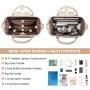 LOVEVOOK 15.6 17 inch Leather Travel Backpacks for Women Nurse College Teacher Work Back pack Ladies Laptop Computer Tote Bags