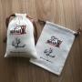 13*18 cm Logo printed Custom Cotton drawstring Pouch Bag for Promotion