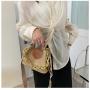 2023 New Korean Version Of Fashion Small Square Bag Trend Texture Chain Single Shoulder Bucket Bag Pu Leather Zipper Handbag
