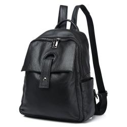 Custom 2024 Genuine Leather Backpack Bag Leather Eyelet Tab Design Backpacks OEM ODM Factory