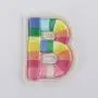Embroidered  Alphabet Letter Patch Custom Designer Glitter Backpack Hat Rainbow Letter Patches