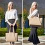 LOVEVOOK 15.6 In Leather Work Laptop Tote Bag with Clutch for Women Large Capacity Office Purse Computer Briefcase Shoulder Bag