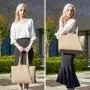 LOVEVOOK 15.6 In Leather Work Laptop Tote Bag with Clutch for Women Large Capacity Office Purse Computer Briefcase Shoulder Bag