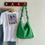 Korean version new design single shoulder crossbody bag large capacity tote bag casual pleated nylon shoulder bag