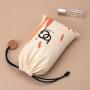Eco-friendly Muslin Cotton Key Antique Storage Jewelry Bag Custom Logo Printed Drawstring Colico Gift Pouch With Paper Label