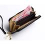 HR149 New Fashion Zipper Women's Card Billfold PU Lingge Zipper Women's Long Wallet Simple and Generous Lady Holding Wallet