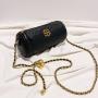 2024 Custom Luxury Leather Crossbody Bag For Fashion Women With Two Balls Shoulder Chain