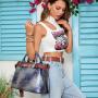 ladysky fashion ladies handbag quality designer bag for women large capacity female hand bag ladies jeans tote bag factory 33 cm