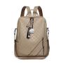 ZF303 New Fashion Shoulder Bag Female Tide Personality Leisure Backpack PU Simple Waterproof Wear-resistant