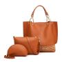 2024 Wholesale 3 Pieces Hand Bag Set For Fashion Women Handbag With Rivets Design