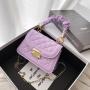 Korean Diamond Lattice Shoulder Bag Women's Messenger Small Square Chain Bag Wholesale PU Ladies Shoulder Bag Customs Handbag