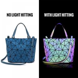 LOVEVOOK Brands Custom logo Pures and Handbags Set Ladies Geometric Luminous Bag Women geometric Handbags