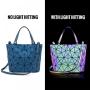 LOVEVOOK Brands Custom logo Pures and Handbags Set Ladies Geometric Luminous Bag Women geometric Handbags