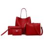 2024 new design lychee grain women's bags fashion women bag single shoulder bag handbag diagonal cross four sets of wholesale
