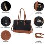 LOVEVOOK PU Leather notebook Bags Large Capacity Computer Tote Handbag Business Office Work Ladies laptop Briefcase with USB