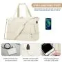 Travel Duffel Bag Sports Tote Gym Bag Shoulder Weekender Overnight Bag for Women