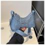 New Arrival 2024 Fashion Trendy Ladies Handbags PU Leather Rivet Women's Shoulder Bags