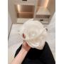 popular purses ladies imitated silk pearl handle big white flower evening bags clutches for bridal wedding sac tendance 2024