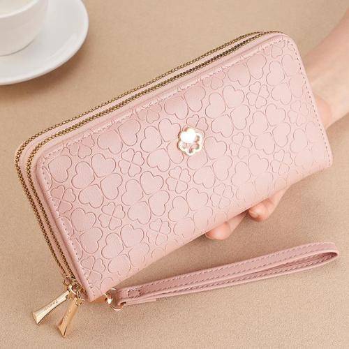 Women's Long Double Zipper Large Capacity Handheld Wallet
